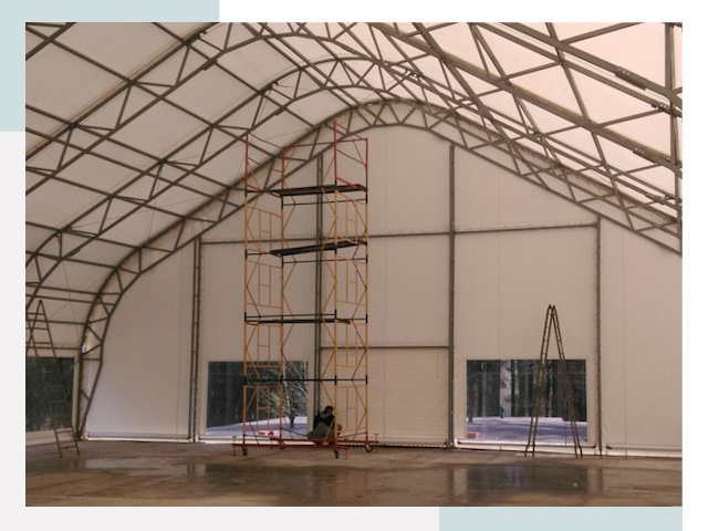 Шатровые ангары в Твери