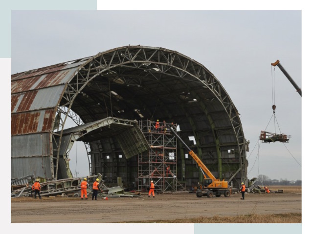 Демонтаж ангаров в Твери